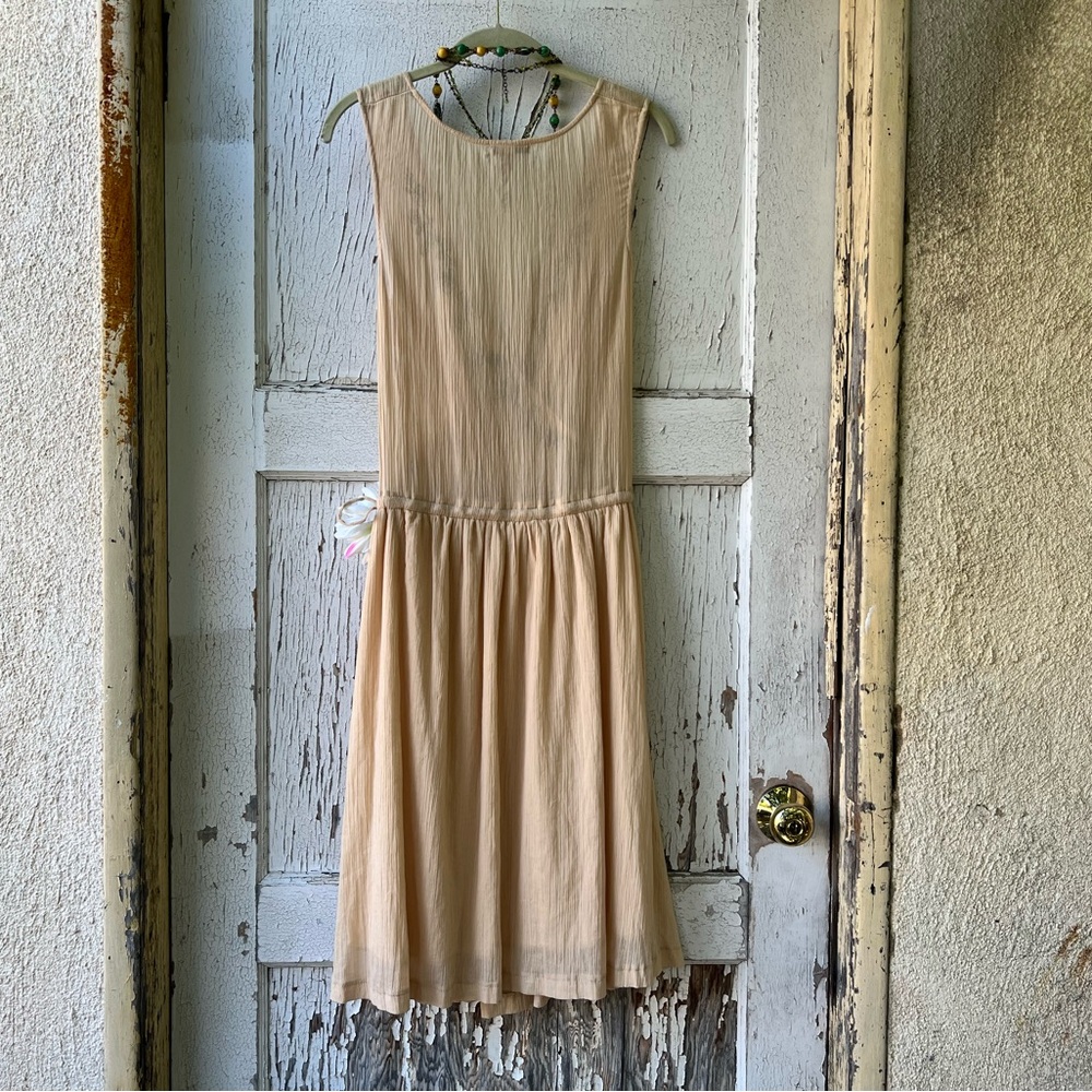 Flapper Inspired Dropwaist Embroidered Cotton Dress - Picture 6 of 10